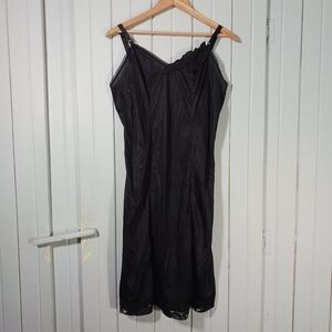 VINTAGE black slip dress
